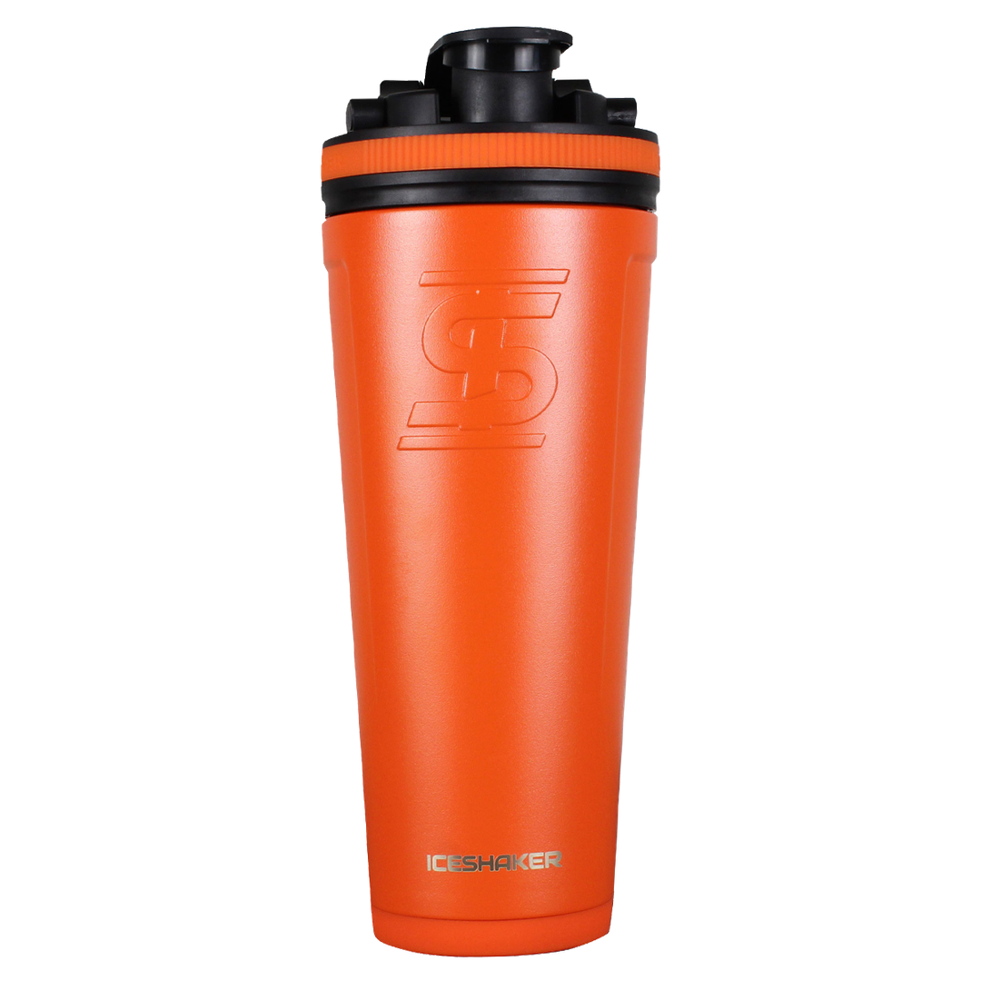 36oz Custom Insulated Shaker Bottle with Lid - Orange - Perfect for Protein Shakes, Gym Workouts & Post-Workout Recovery
