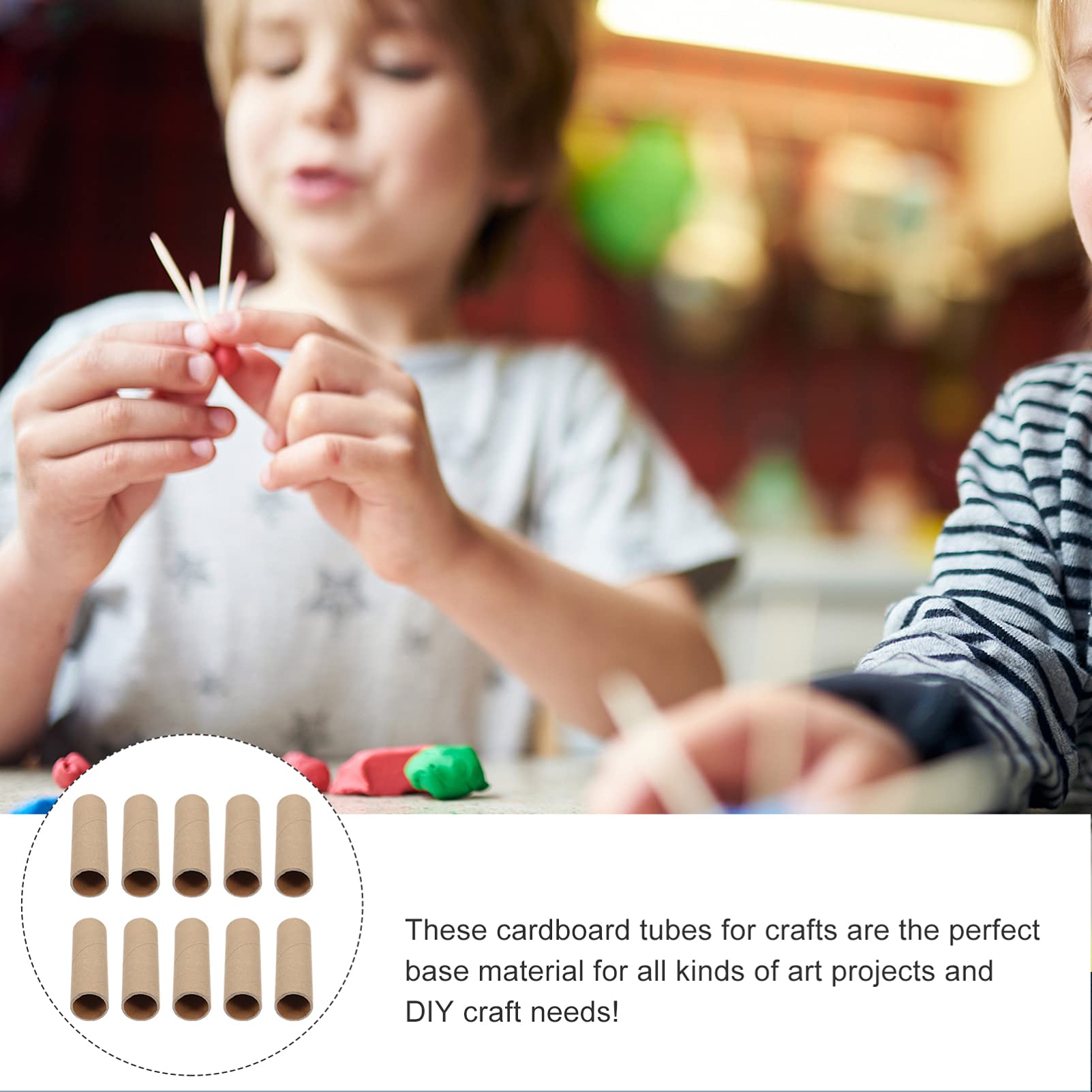 15pcs Round Paper Tubes - Mailing Tubes, Toilet Paper Tubes & Cardboard Storage Tubes for Kids | Perfect for DIY Crafts, Gift Wrapping & Wool Reel Organizing | Cabilock Small Cardboard Tubes for Home & School Projects