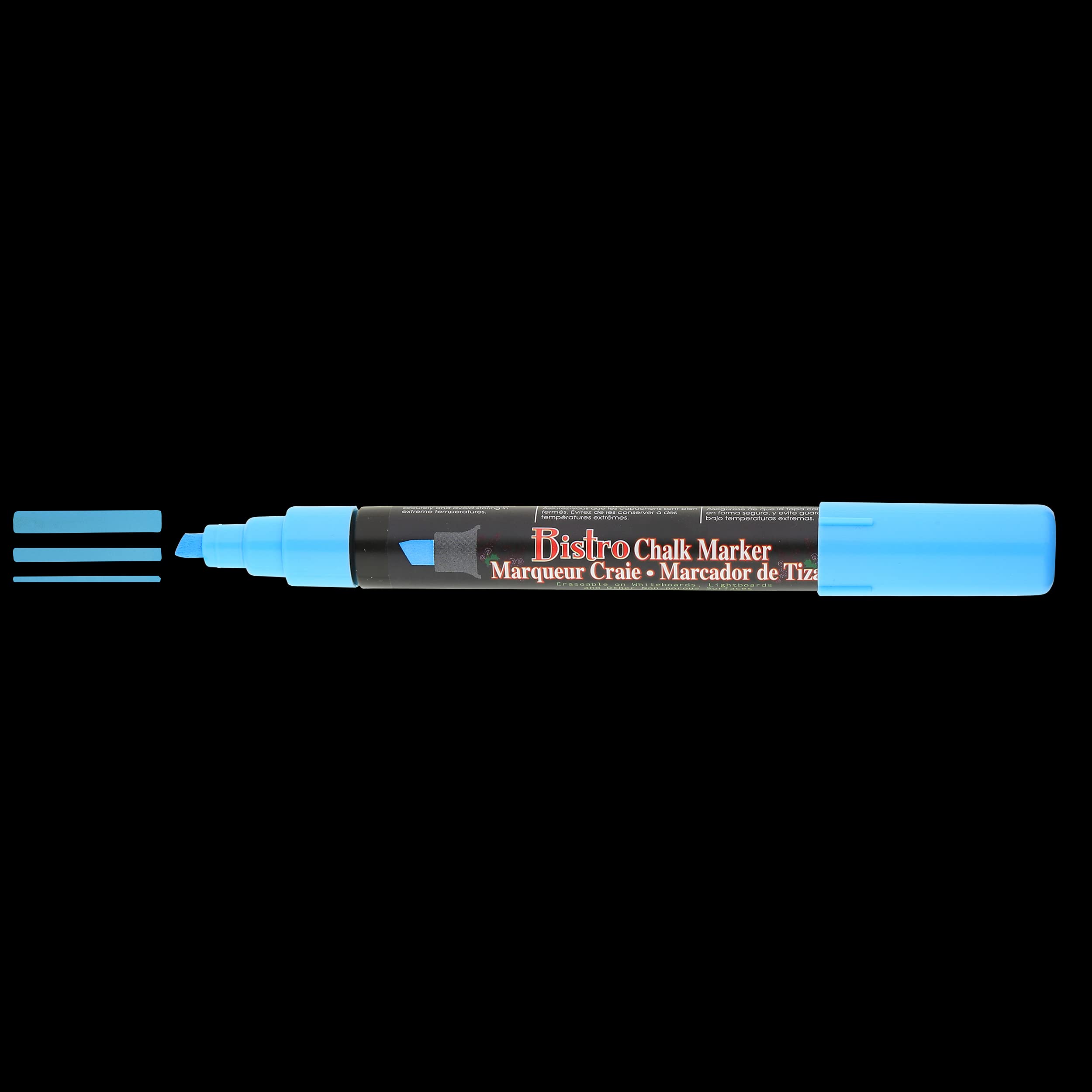 Uchida 483-C-F3 Chisel Tip Bistro Chalk Marker - Fluorescent Blue - Perfect for Menu Boards, Signage, and Restaurant Decor