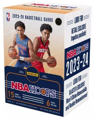 2023-24 Panini NBA HOOPS Basketball Box - 90 Cards + Wemby Card for Collectors & Fans
