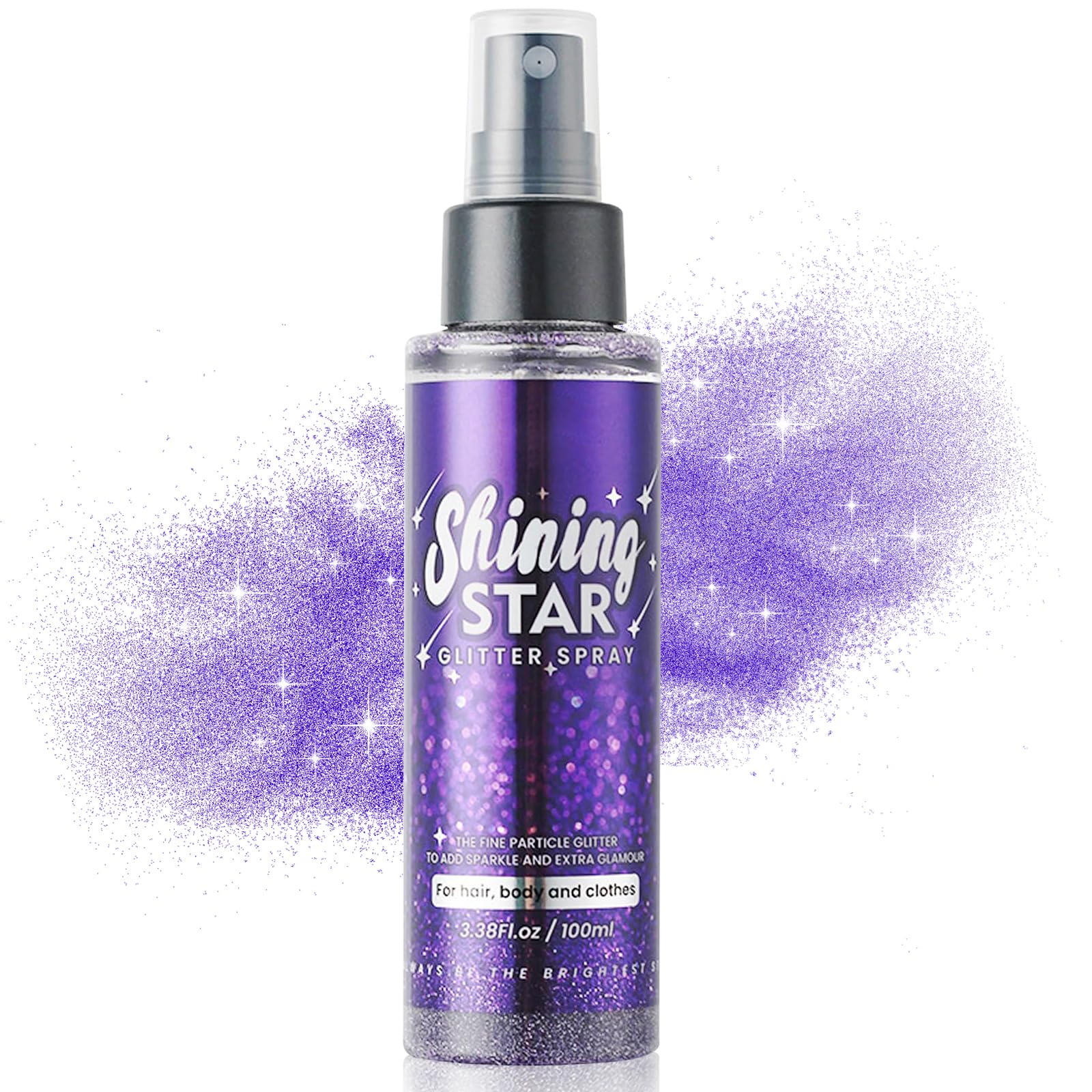 MEICOLY Body Glitter Spray - 100ml (3.53oz) Shimmer Spray for Hair, Face, Body & Clothes | Sparkle Hair Spray & Skin Glitter for Mardi Gras Costumes, Parties, Festivals & Cosplay | Vegan & Cruelty-Free Glitter Makeup Accessories