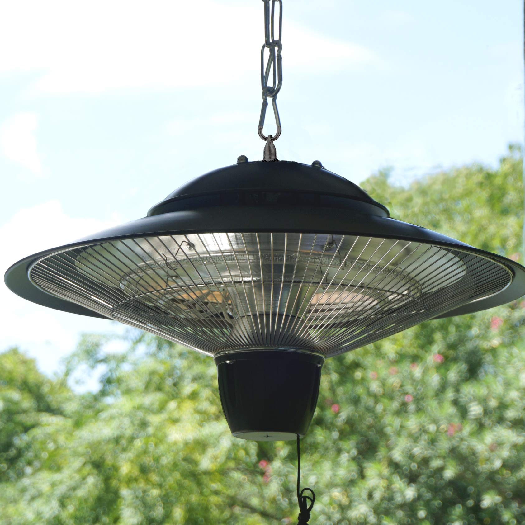 DONYER POWER 1500W Ceiling Mounted Electric Patio Heater for Indoor & Outdoor Use - Durable Iron Construction - Perfect for Restaurants, Gardens, and Patios