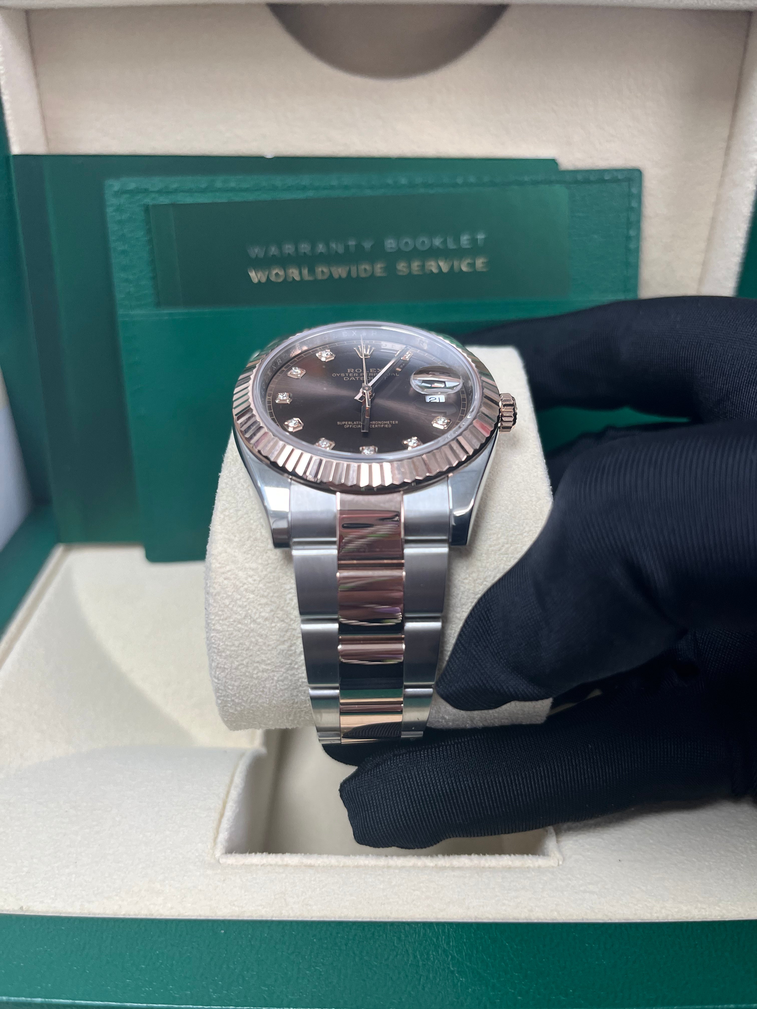 Rolex Datejust 41 Men's Watch - Stainless Steel & Everose Gold, Chocolate Diamond Dial, Oyster Bracelet Ref.126331 | Luxury Dress Watch for Business & Formal Occasions