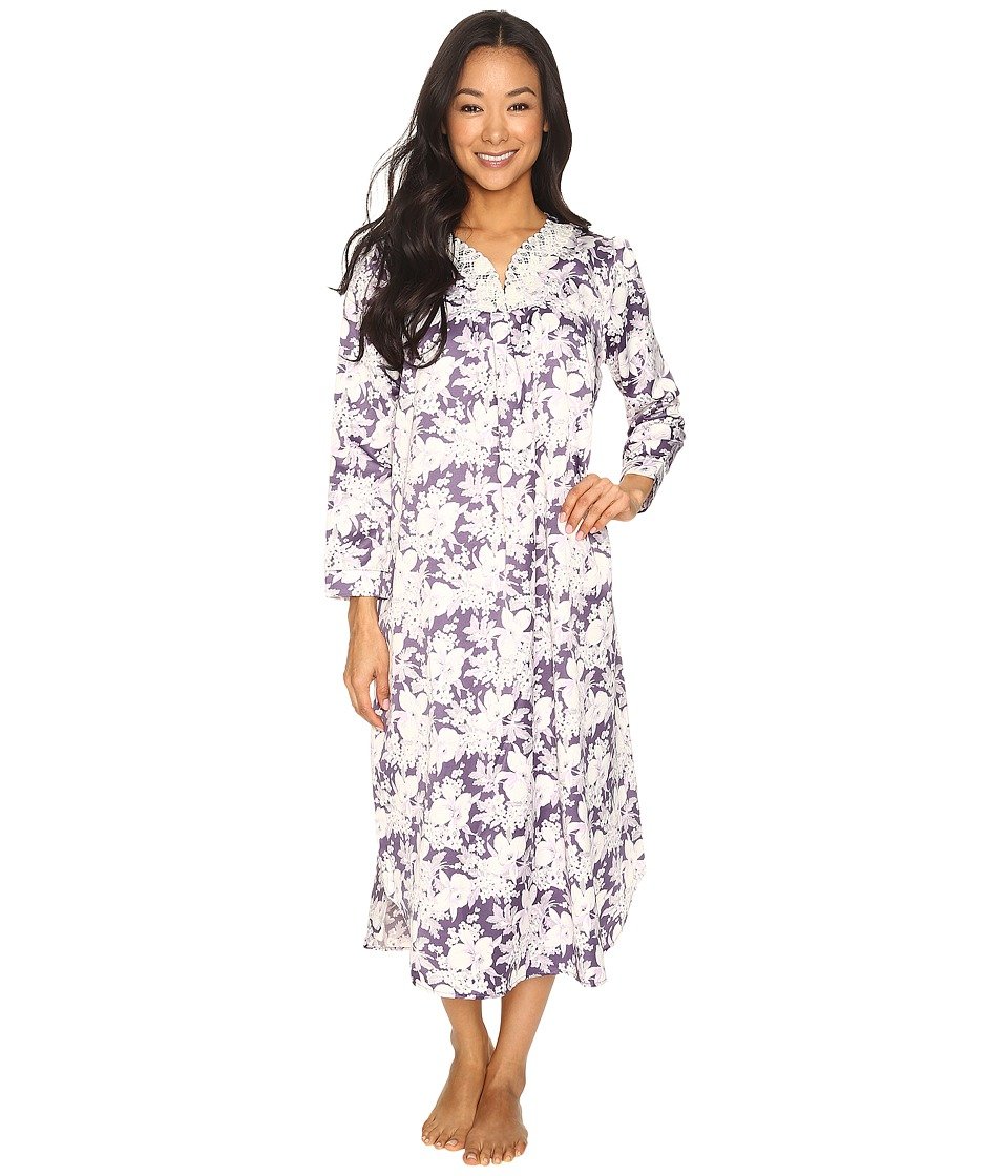 Carole Hochman Women's Petite Brush Back Satin Long Gown - Elegant Sleepwear & Loungewear for Special Occasions and Relaxing Evenings