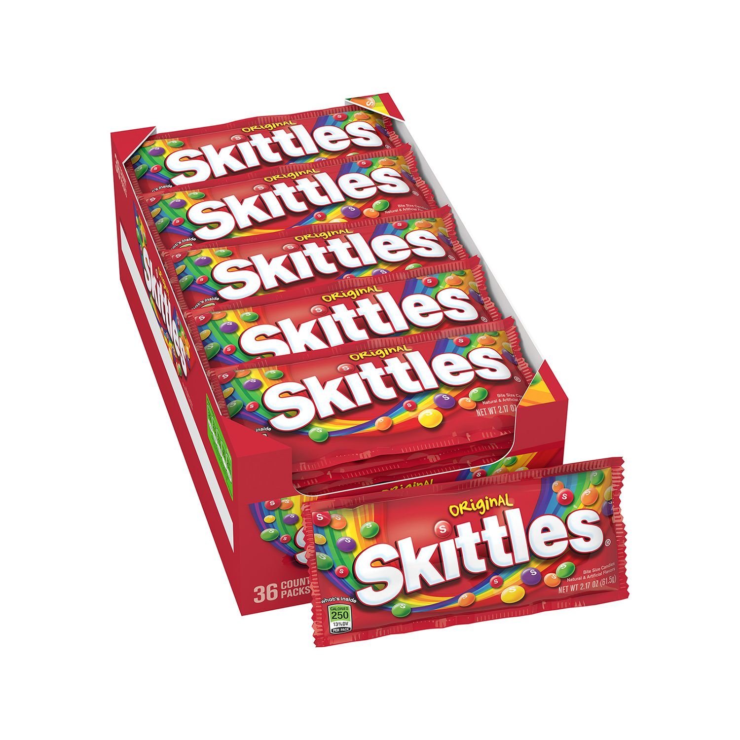 Original Skittles Fruit Candy - 2.17oz (36 Count) 2-Pack Bulk Candy for Halloween, Party Favors, Office Snacks & Movie Night Treats