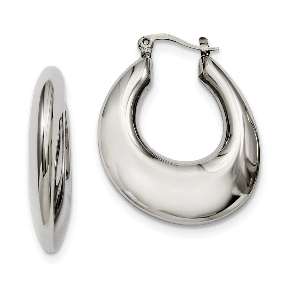 Stainless Steel Hollow Teardrop Hoop Earrings for Women - Lightweight Dangle Drop Earrings for Everyday Wear, Party & Wedding Jewelry Gift