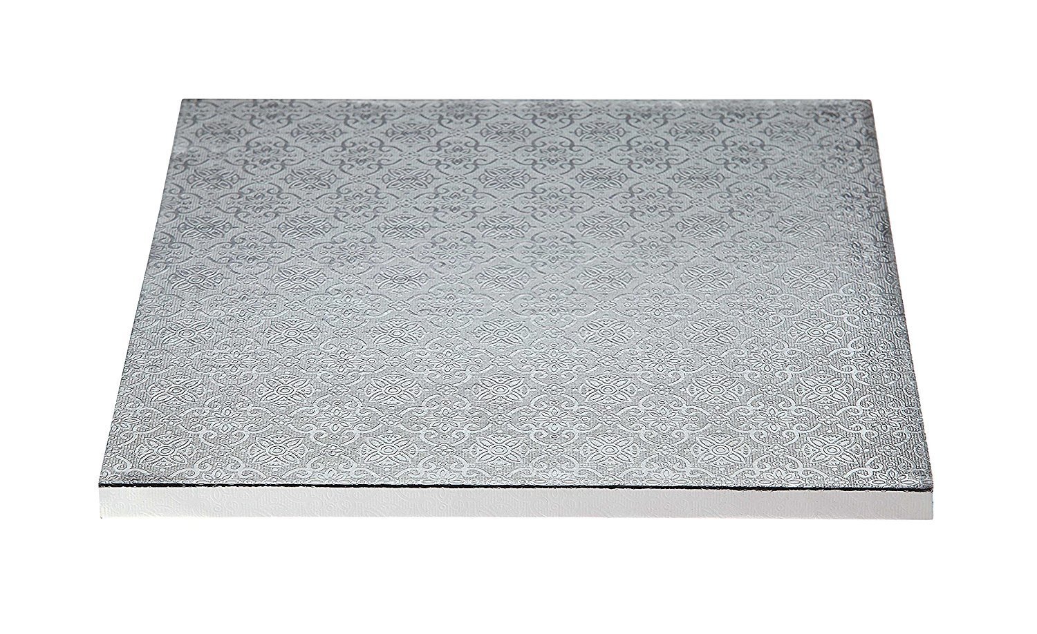 WPWDW50S 1/2 Sheet (18.37x13 Inch) Silver Double Wall Cake Pads - 50 Pack of Fold Over Baking Sheets with 1/4