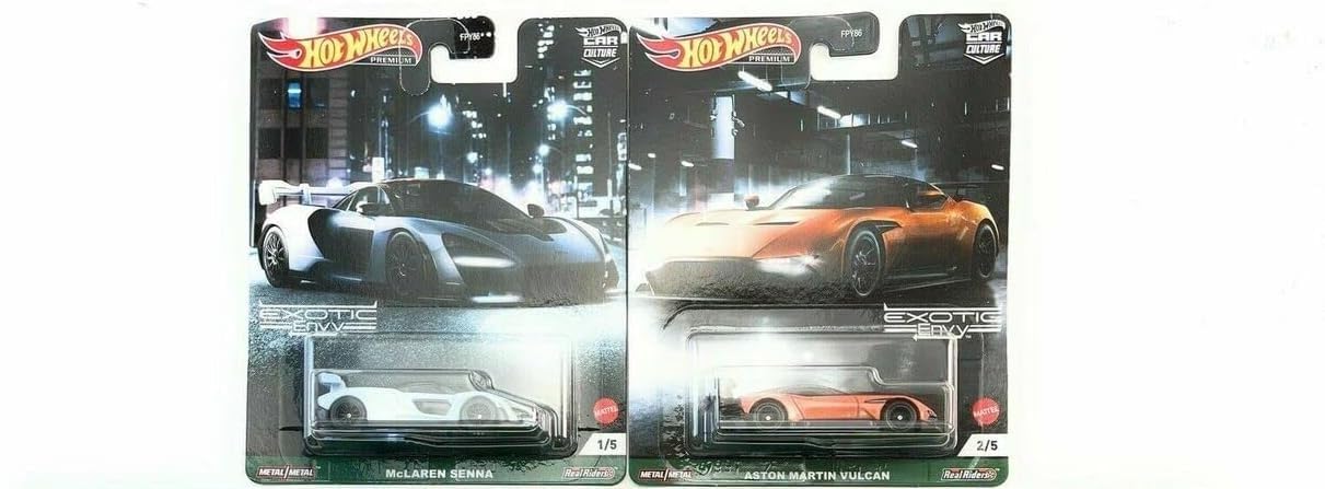 Hot Wheels Car Culture 2021 Exotic Envy 5-Piece Collector's Set - Diecast Model Cars for Display, Gifts & Racing Play - Perfect for Car Enthusiasts & Kids' Toy Collections