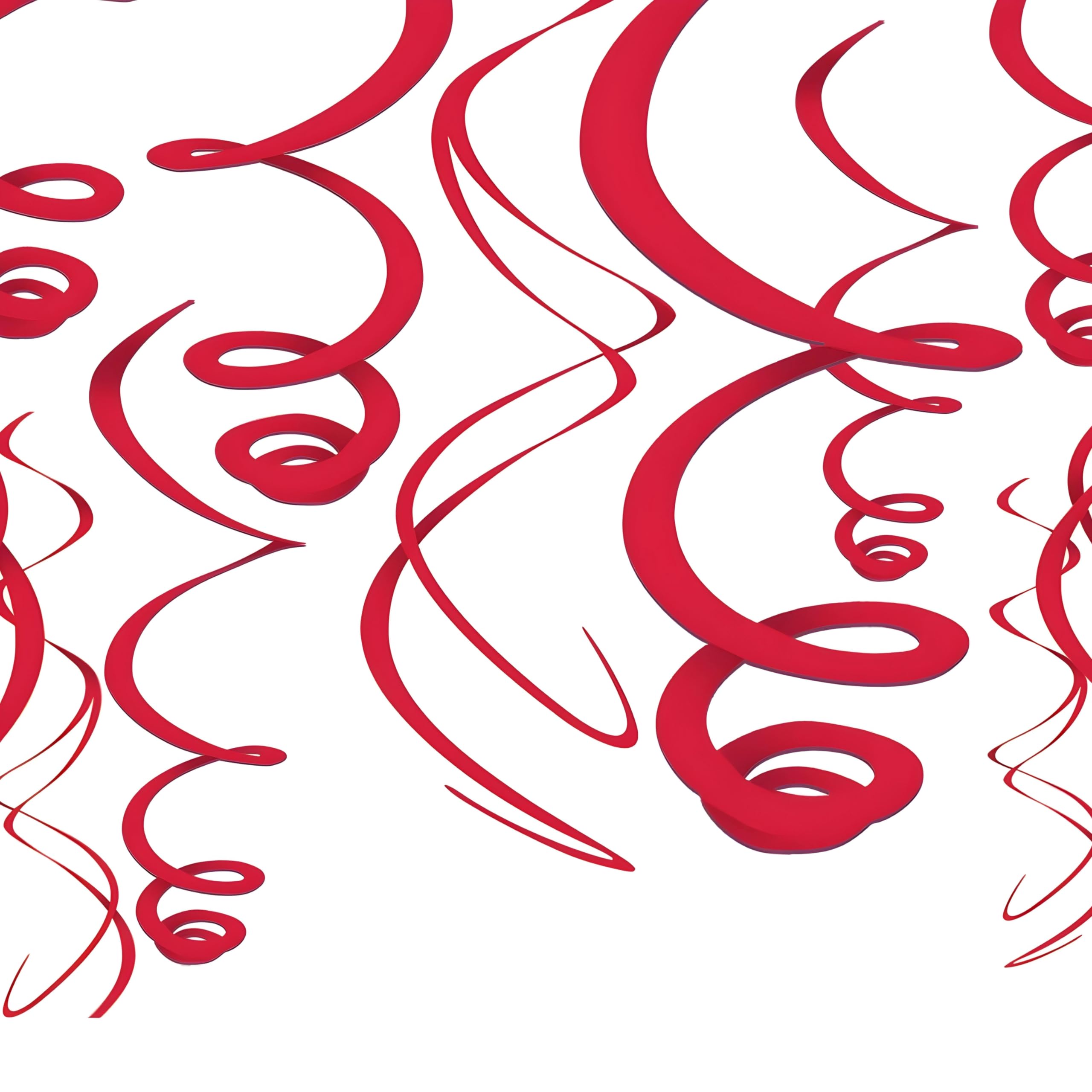 SWIRL DEC PL APPLE RED (12/144) - Premium Party Decorations for Birthdays, Weddings & Events - Bulk Pack of 144