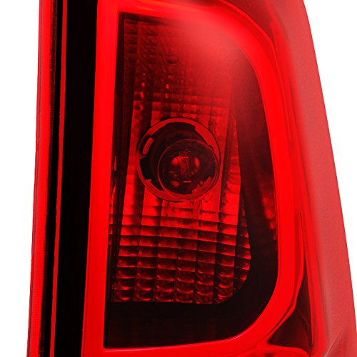 AKKON Red Clear LED Tail Lights Brake Lamps Pair for Chevy Avalanche - Left Driver Side & Right Passenger Side Replacement - Enhances Night Visibility & Safety for Pickup Trucks