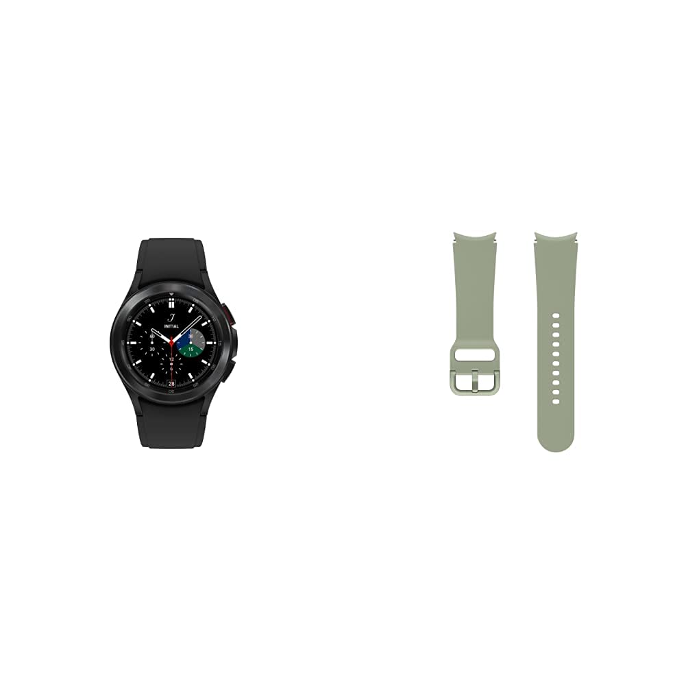 SAMSUNG Galaxy Watch 4 Classic 42mm Smartwatch with ECG & Heart Rate Monitor, LTE US Version - Black with Silicone Band | Fitness Tracking, Sleep Analysis, Call & Text Notifications | Perfect for Workouts, Running & Daily Use