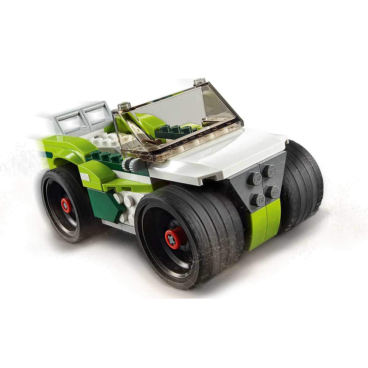 LEGO Creator 3-in-1 Rocket Truck, Off-Road Vehicle & Quad Bike Building Kit (104 Pieces) - Vehicle Collection Series for Kids & Adults - Creative Play, STEM Learning & Gift Ideas