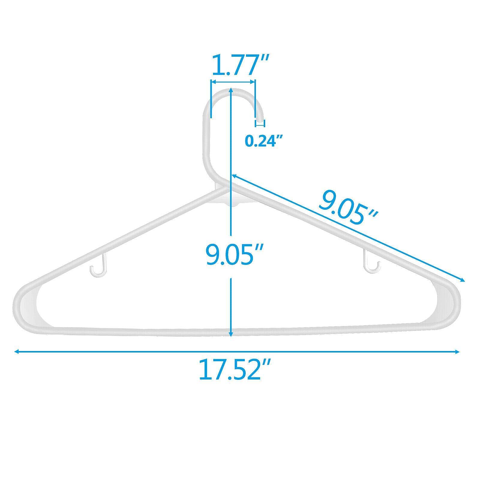 100 Pack Heavy Duty Plastic Hangers for Suits, Camisoles & Clothes - Premium Garment Hangers with Non-Slip Design for Closet Organization & Retail Display (Ideal for Home, Laundry & Clothing Stores)
