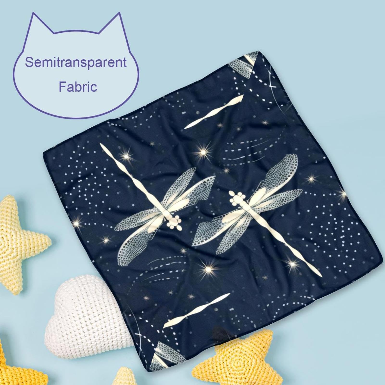 2-Piece Abstract Dragonfly Dog Bandanas - Stylish Pet Scarves & Square Bibs for Weddings, Photo Props & Daily Wear