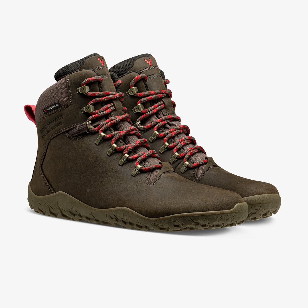 Vivobarefoot Women's Tracker II FG Waterproof Hiking Boots - Barefoot Minimalist Trail Shoes for Outdoor Adventures & Nature Exploration