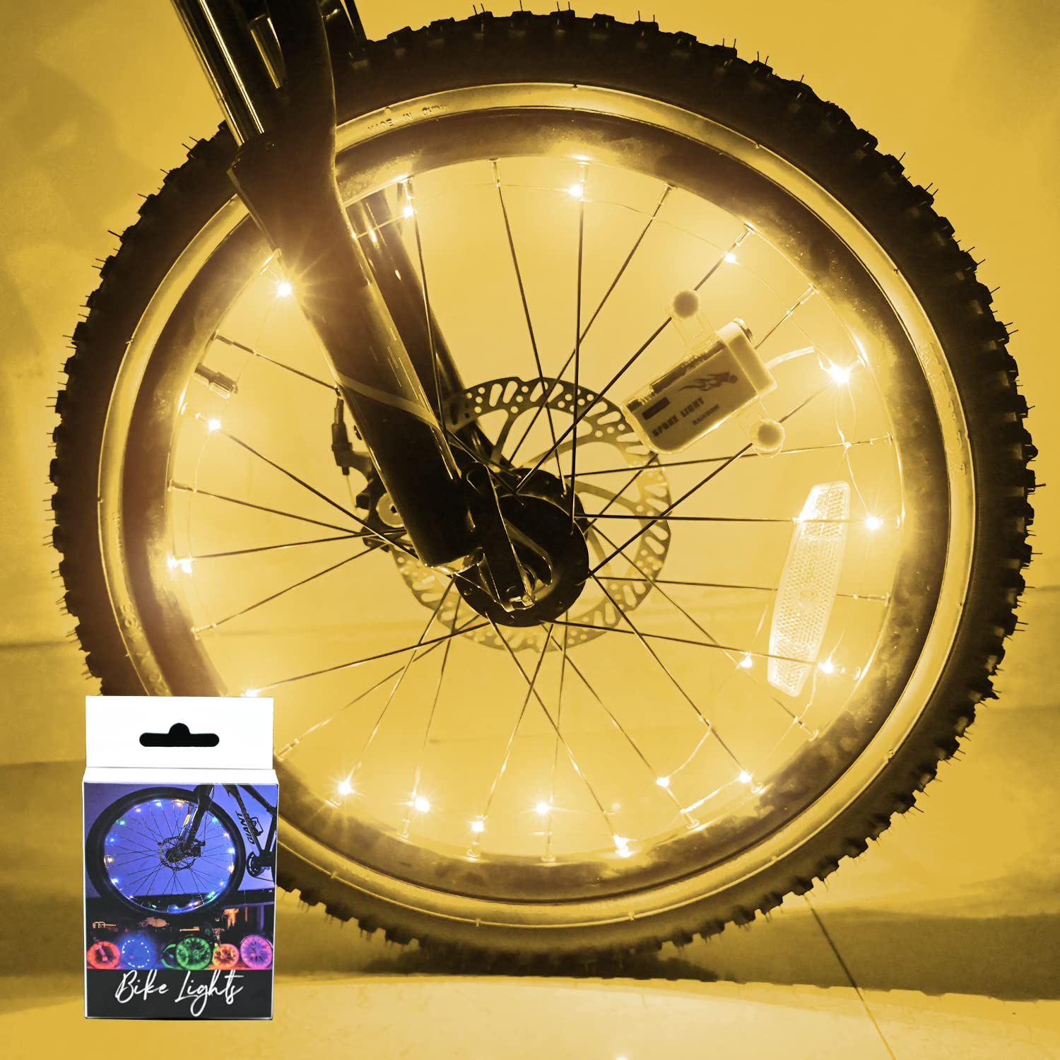 TINANA LED Bike Wheel Lights - Ultra Bright Waterproof Bicycle Spoke Lights for Night Riding Safety (1 Wheel Pack) - Perfect for Kids & Adults Cycling Decoration, Commuting, and Outdoor Adventures