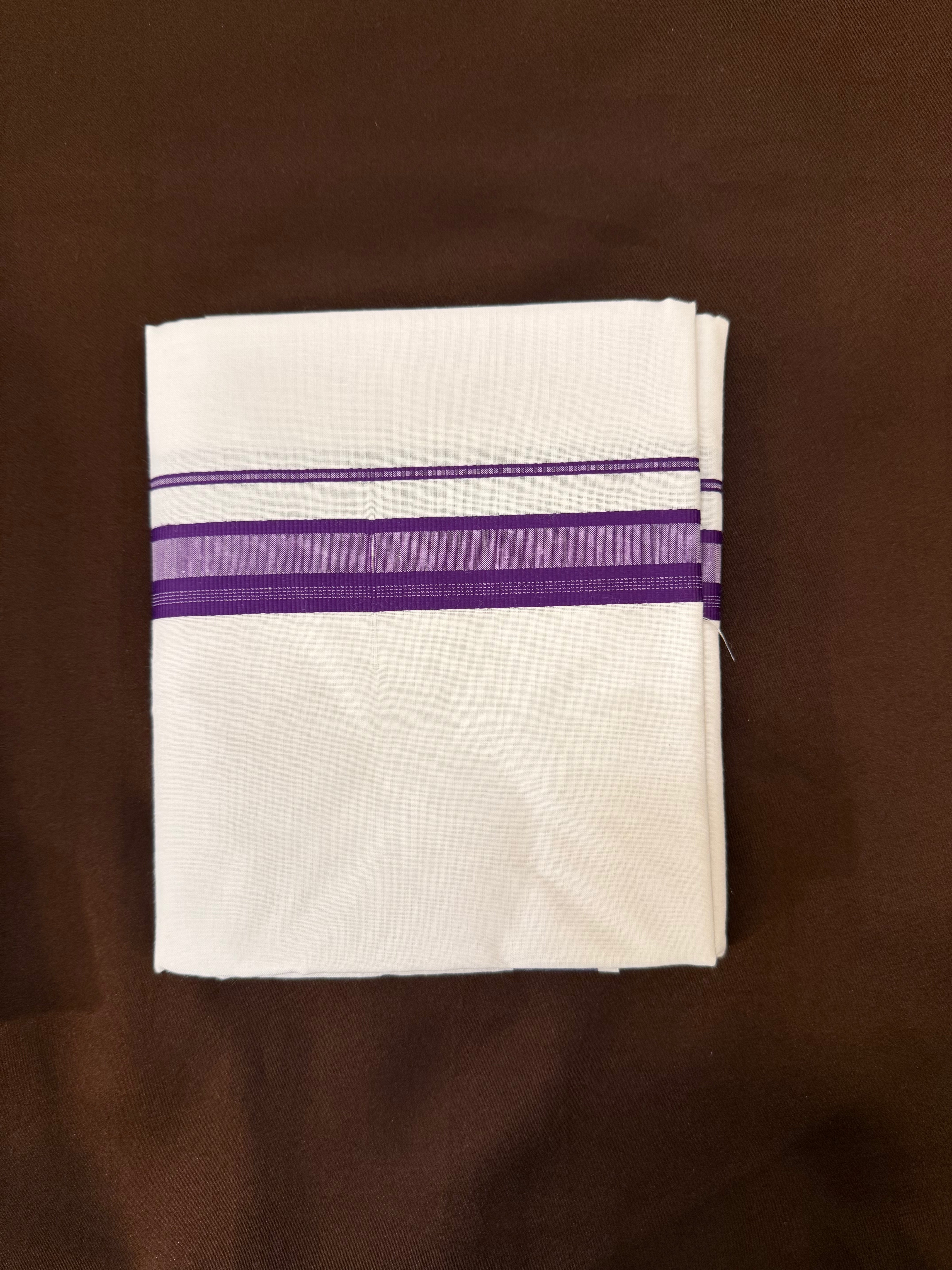 Stylish Violet Cotton Men's Shirt with Embroidered Border - Perfect for Casual Wear, Festivals & Traditional Occasions