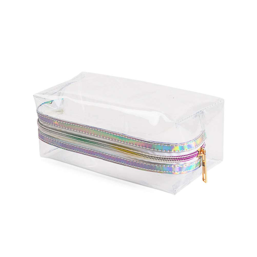 Cabilock 1pc Clear Toiletry Bag - Waterproof Makeup Organizer Pouch for Travel, Transparent Cosmetic Bag with Zipper - Perfect for TSA, Gym & Daily Essentials Storage