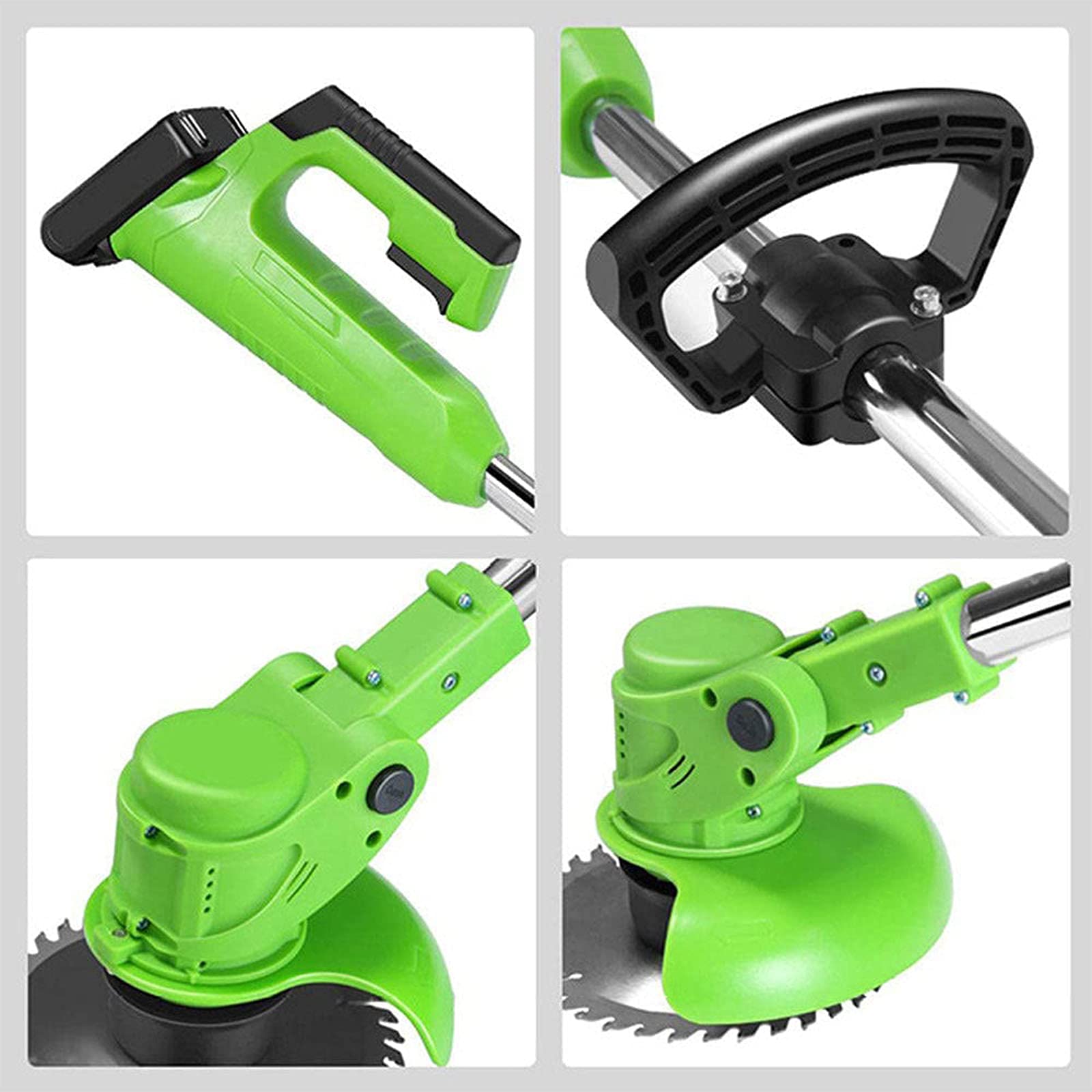 24V Cordless Grass Trimmer - Lightweight Telescopic Lawn Edger with 3-in-1 Blades, Fast Charger & 24V Battery | Perfect for Yard Maintenance, Garden Trimming, and Landscape Edging (Red)