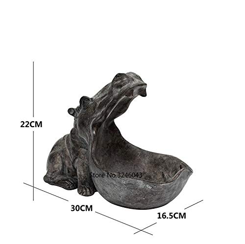 European Creative Hippo Sculpture - Handcrafted Home Decor for TV Cabinet, Shoe Cabinet, Desk Storage Tray | Unique Figurine & Miniature Gift for Housewarming, Living Room, Office Decor