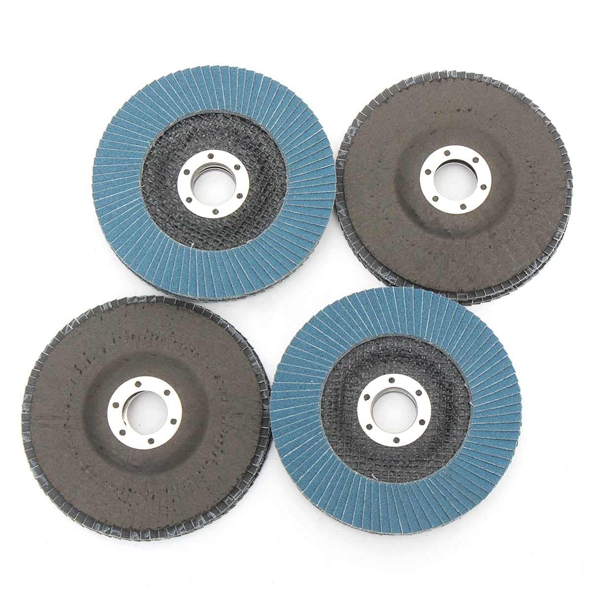 10PCS 125mm/5 Inch Professional Flap Discs - 40/60/80/120 Grit Sanding Wheels for Angle Grinder - Metal Wood Grinding & Polishing - Perfect for DIY, Construction & Automotive Projects (40 Grit)