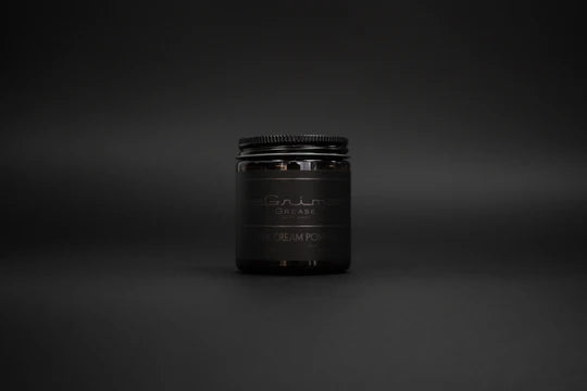Grim Grease Pomade for Men - Strong Hold Dark Cream Pomade - Water-Based Styling Wax for Sleek, Matte Finish - Perfect for Hairstyling, Weddings & Formal Events