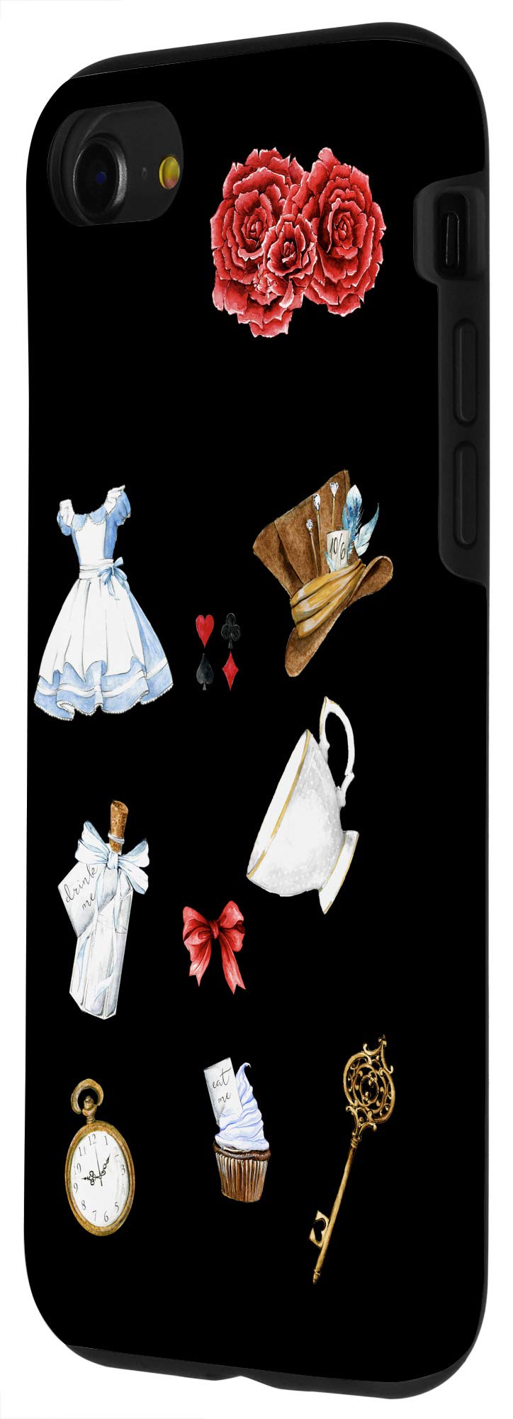 iPhone SE (2020) / 7 / 8 Alice in Wonderland Symbols Collage Case - Stylish Protection for Everyday Adventures