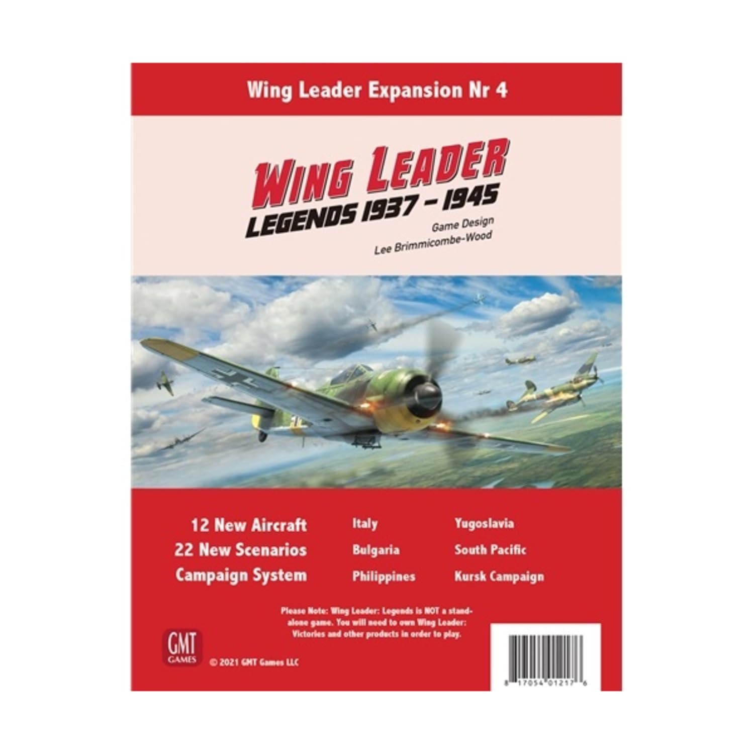 GMT Games Wing Leader: Legends - WWII Air Combat Strategy Board Game for Adults - Perfect for War Game Enthusiasts & History Buffs - Great for Game Nights & Historical Reenactments