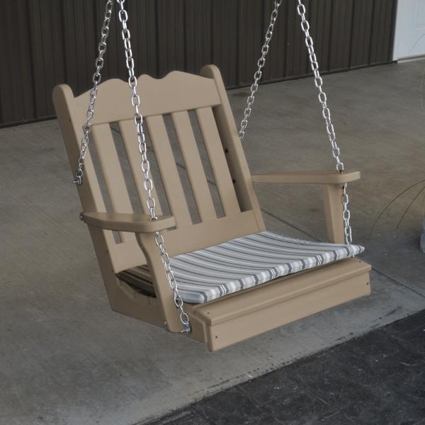 Poly Royal English Chair Swing - Premium Outdoor Hanging Chair for Garden, Patio, and Porch Relaxation