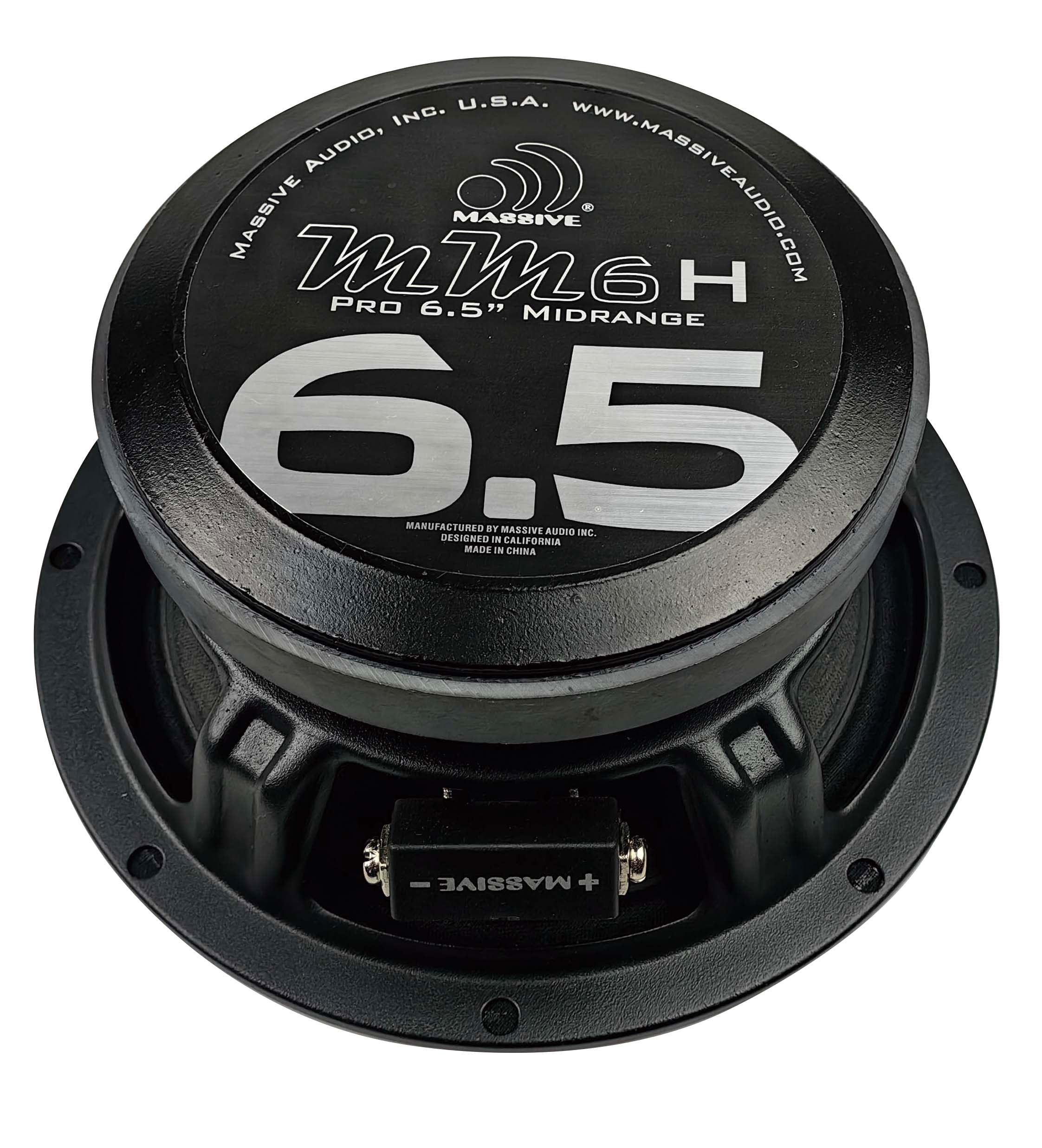 MM6H 6.5 Inch 140 Watt 4 Ohm Mid Range Mid Bass Speaker for Car Audio, Home Theater & Studio Monitor Systems