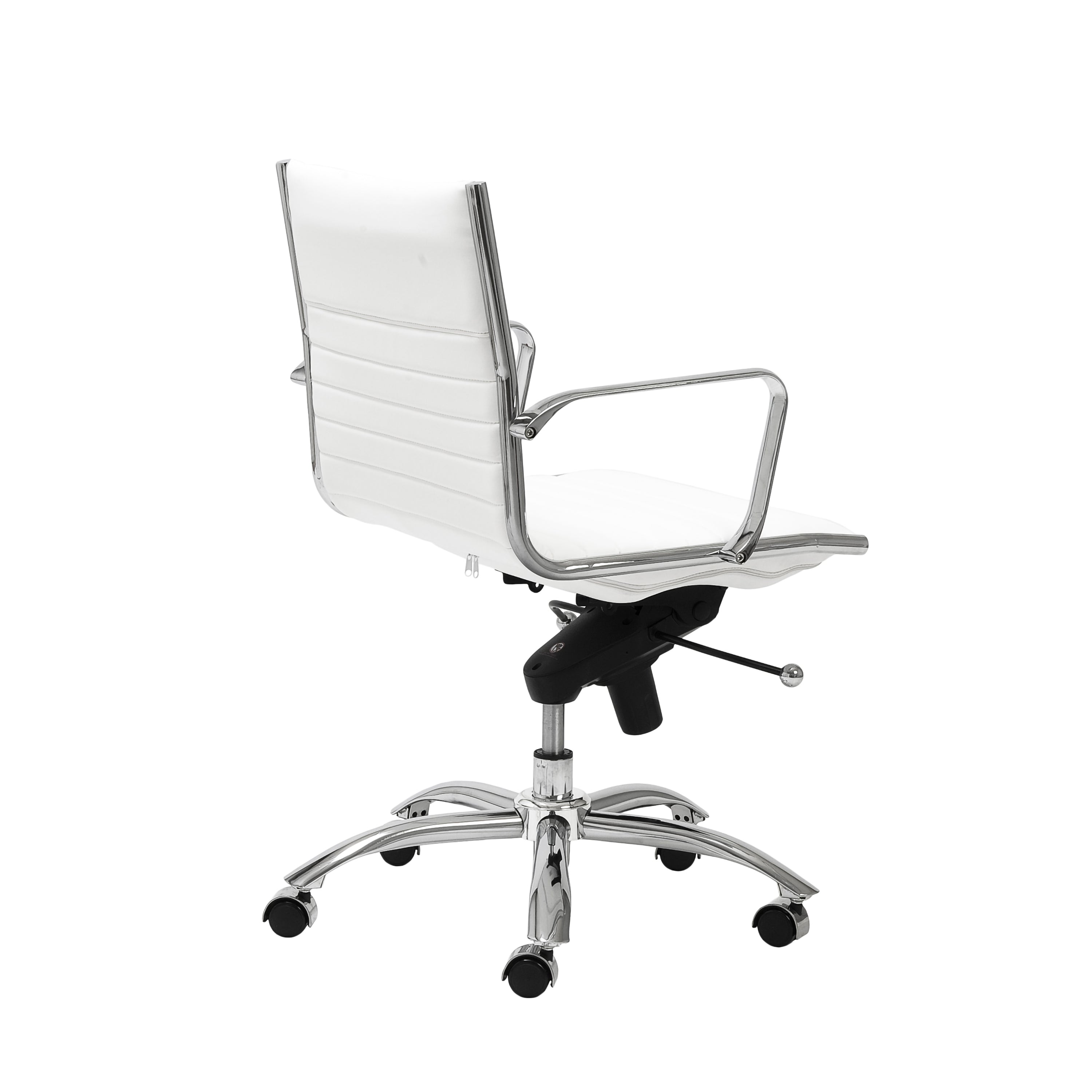 Dirk Low Back Office Chair with Chromed Steel Base - Ergonomic Mesh Desk Chair for Home & Office Workspaces - Perfect for Long Hours of Computer Work, Gaming, and Study Sessions