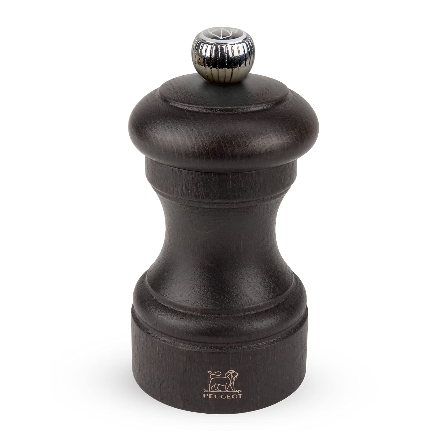 Peugeot Bistro Manual Salt Mill - Adjustable Wooden Salt Grinder for Kitchen & Dining - Classic Beechwood & Chocolate Finish - Perfect for Home, Restaurant, and Gourmet Cooking
