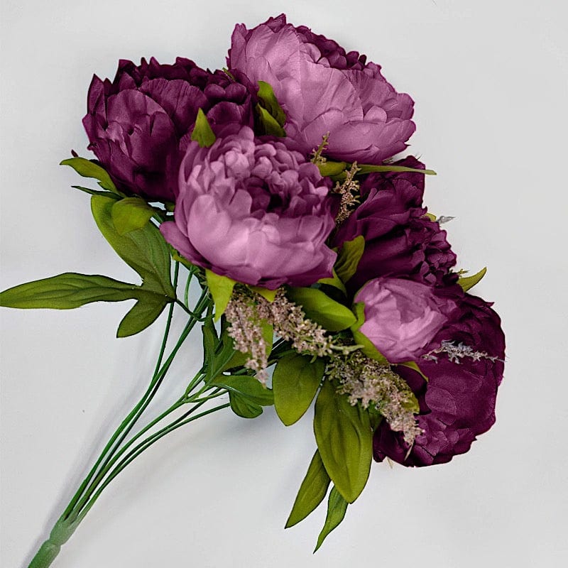 2 Pack 19 Stems Silk Peony Flowers Artificial Floral Arrangement - Perfect for Home Decor, Wedding Centerpieces & Office Tabletop Decoration