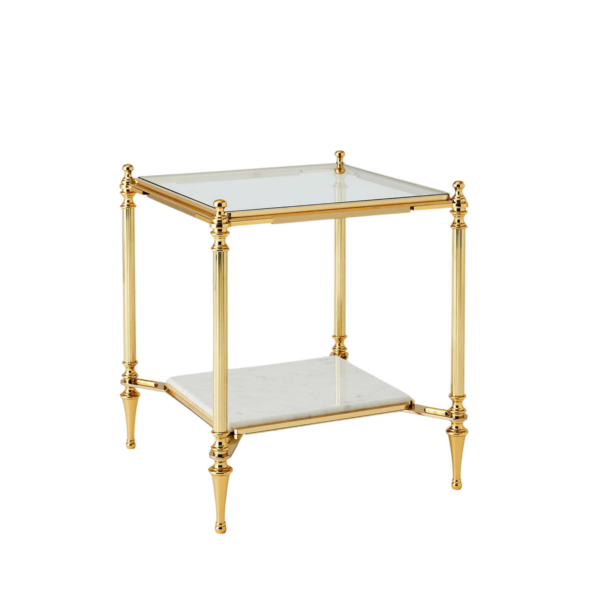 Vintage Brass Medford Side Table - Elegant End Table for Living Room, Bedroom, or Office - Perfect for Coffee, Books, and Decor