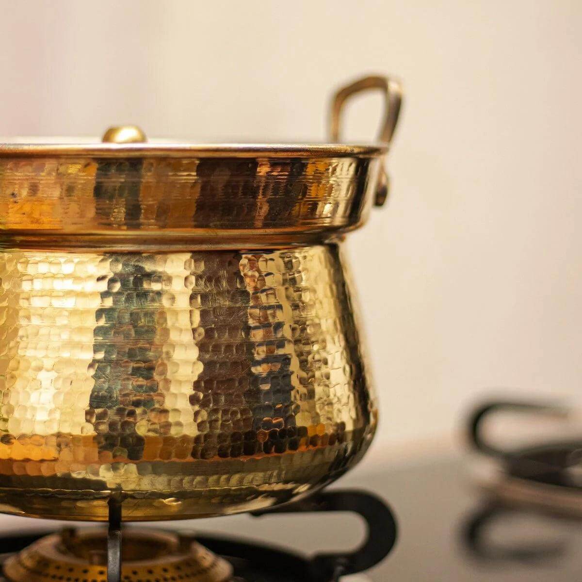 Shakuntala Patra Brass Pot - Traditional Indian Handcrafted Water Storage Vessel for Home Decor & Puja Ceremonies | Perfect for Yoga Studios, Ayurvedic Practices & Cultural Events