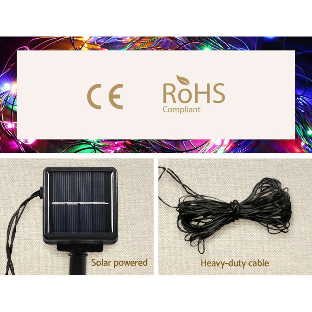 1.3M Christmas Lights - 130 LED Snowflake String Lights for Indoor/Outdoor Holiday Decor - Perfect for Christmas Trees, Windows, and Party Decorations