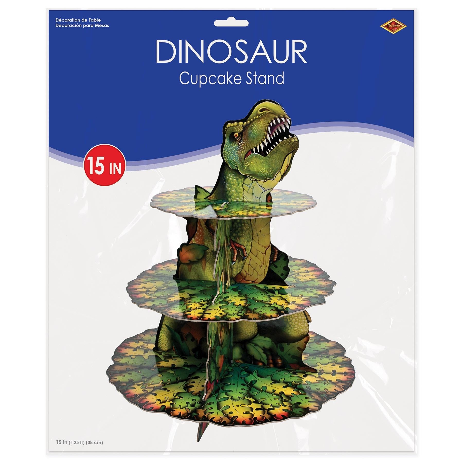 12 Pack Beistle Dinosaur Party Cupcake Stands - Dinosaur Theme Birthday Party Decorations for Kids, Baby Shower & Classroom Celebrations - Perfect for Cupcakes, Desserts & Treat Display