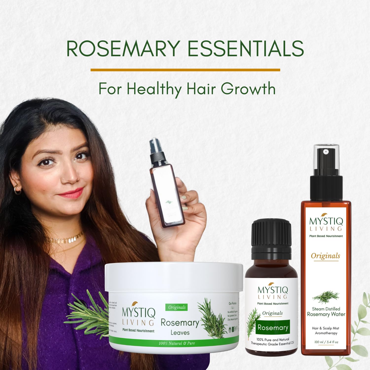Pure Rosemary Water Hair Growth Spray - 100% Natural Hydrosol Mist for Thicker Hair | 2-Pack (200ml) | Promotes Hair Regrowth & Scalp Health | Perfect for Daily Hair Care Routine & Natural Styling