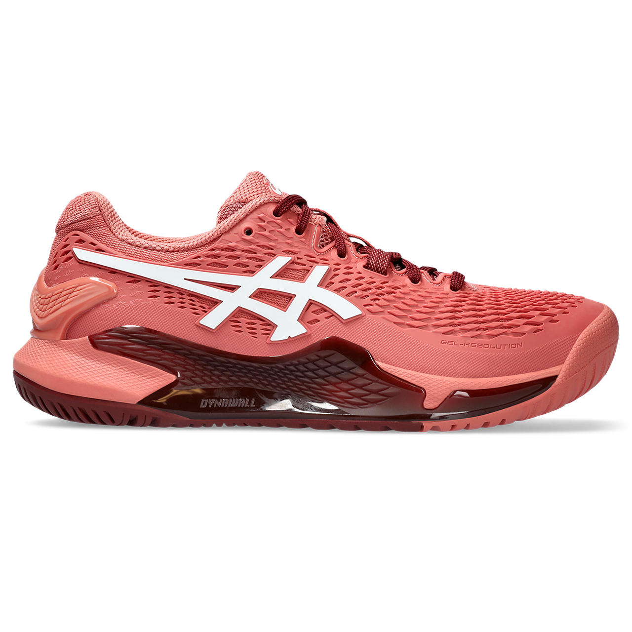 ASICS Gel Resolution 9 Women's Tennis Shoes - Light Garnet/White | High-Performance Court Shoes for Women | Perfect for Tennis Matches & Training Sessions