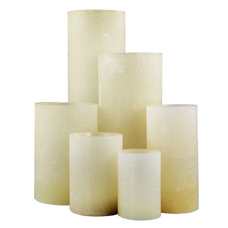 Handmade Ivory Wax Luminaries Candle Holders - Set of 6, Elegant Home Decor for Weddings, Parties & Romantic Ambiance