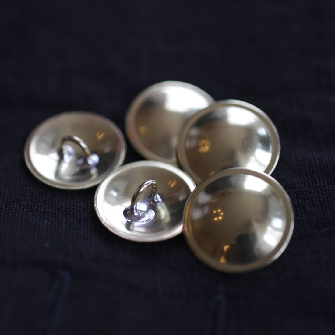 High-Quality Brass Buttons - Large & Small Size 5-Pack for Sewing, Crafts & DIY Clothing Projects