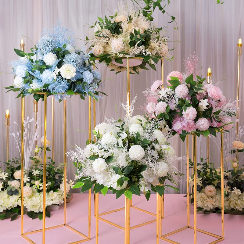 Gold Wedding Flower Stand - 31.5 Inch Metal Flower Vase for Wedding Centerpieces, Home Decor, Birthday Party & Event Decoration (10 Pack) - Perfect for Table Arrangements, Ceremony Backdrops and Reception Decor