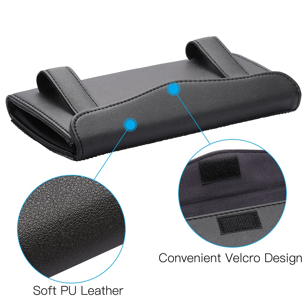 Black Rhinestone Car Tissue Holder - Sun Visor Napkin Holder with 1 Refill Pack | Perfect for Road Trips, Commuting & Car Organization