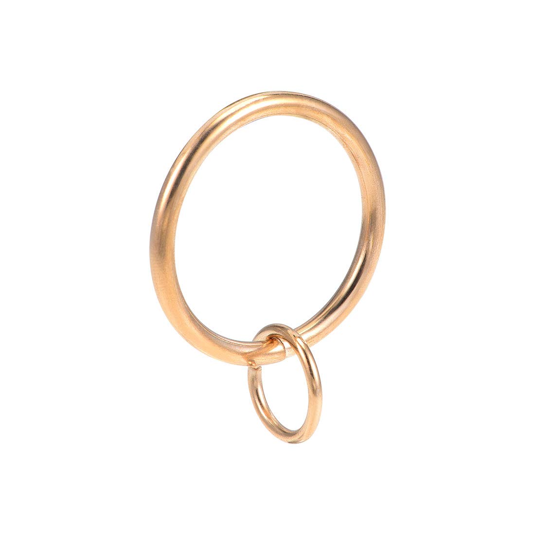 uxcell 32mm Inner Diameter Metal Curtain Rings - Light Gold Tone Drapery Hooks for Rods (7 Pack) - Perfect for Hanging Sheer, Blackout & Decorative Curtains in Living Room, Bedroom & Dorm