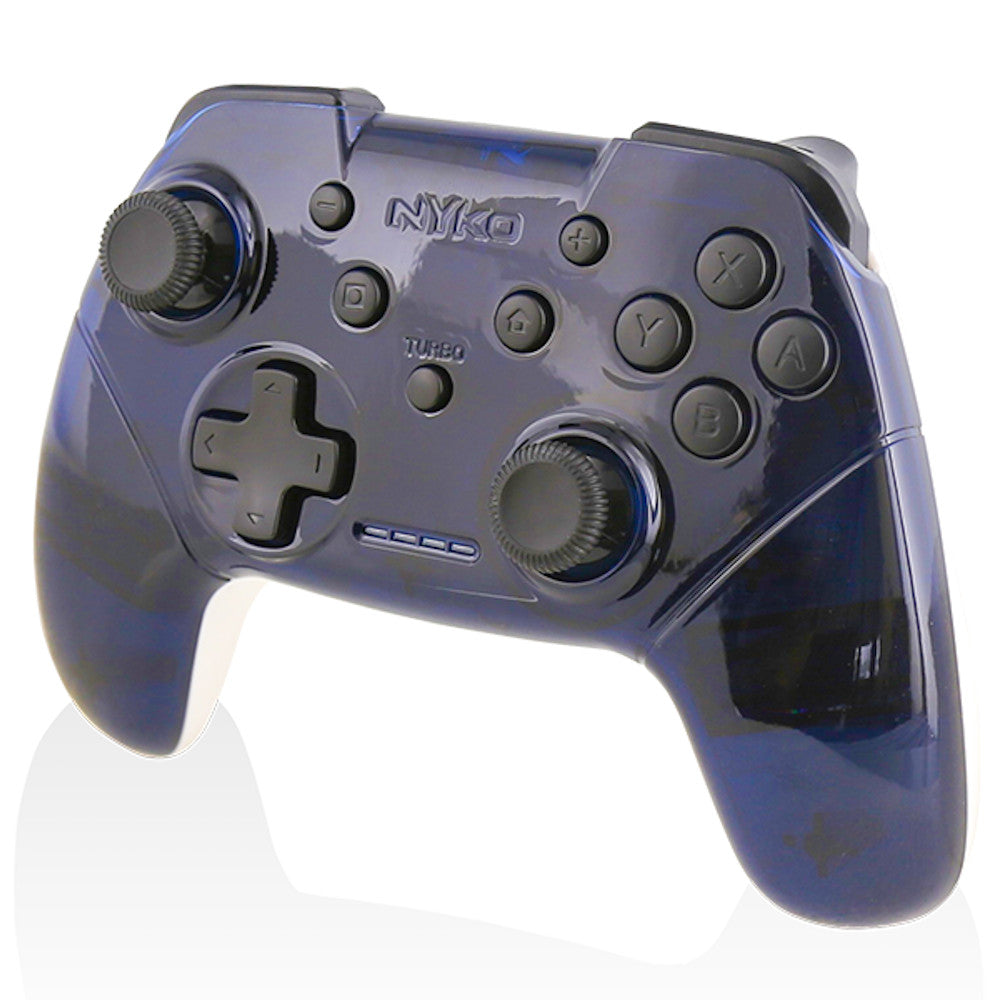 Nyko Wireless Core Controller for Nintendo Switch - Blue & White - Ergonomic Design, Long Battery Life - Perfect for Gaming at Home or On-the-Go