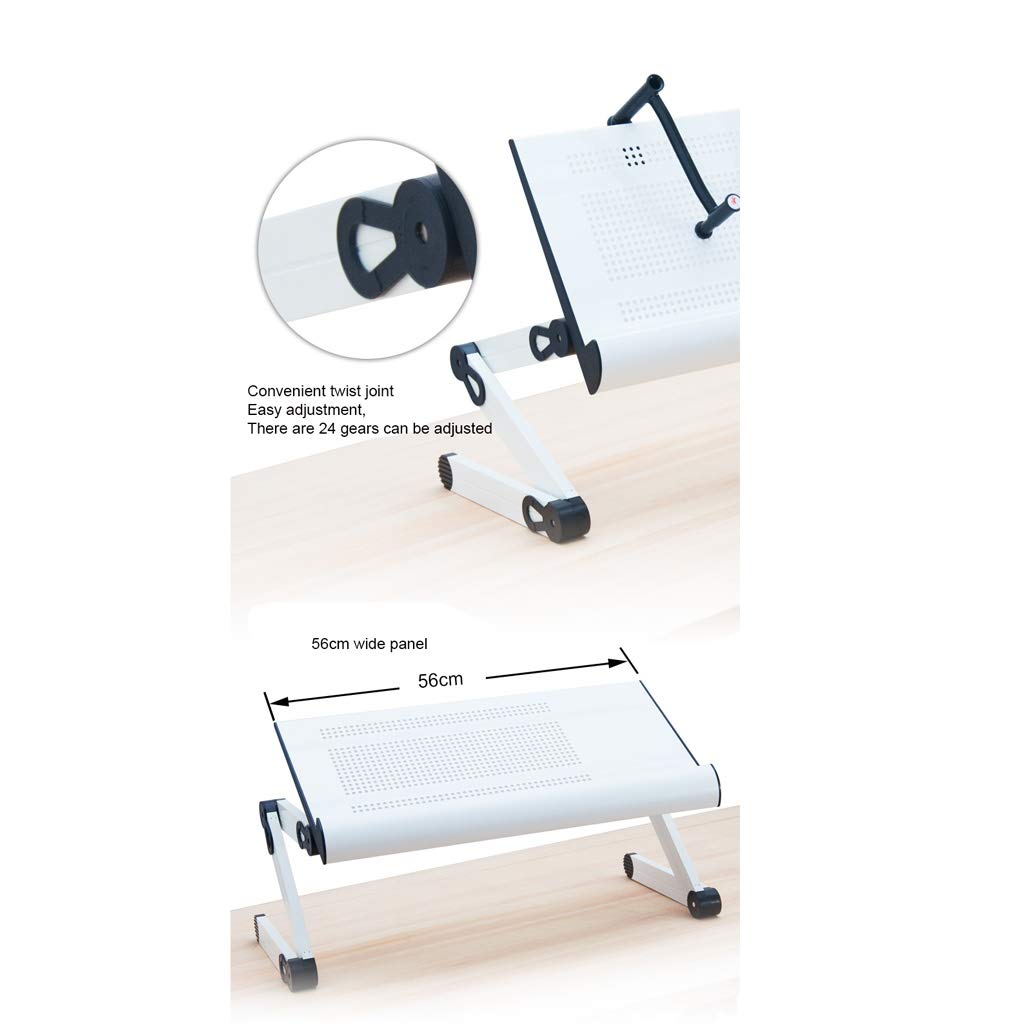 Foldable Aluminum Book Stand with Non-Slip Baffle & Book Presser - Adjustable Reading Shelf for Books, Laptops & Phones (White) | Perfect for Bed Reading, Office & Study Desk