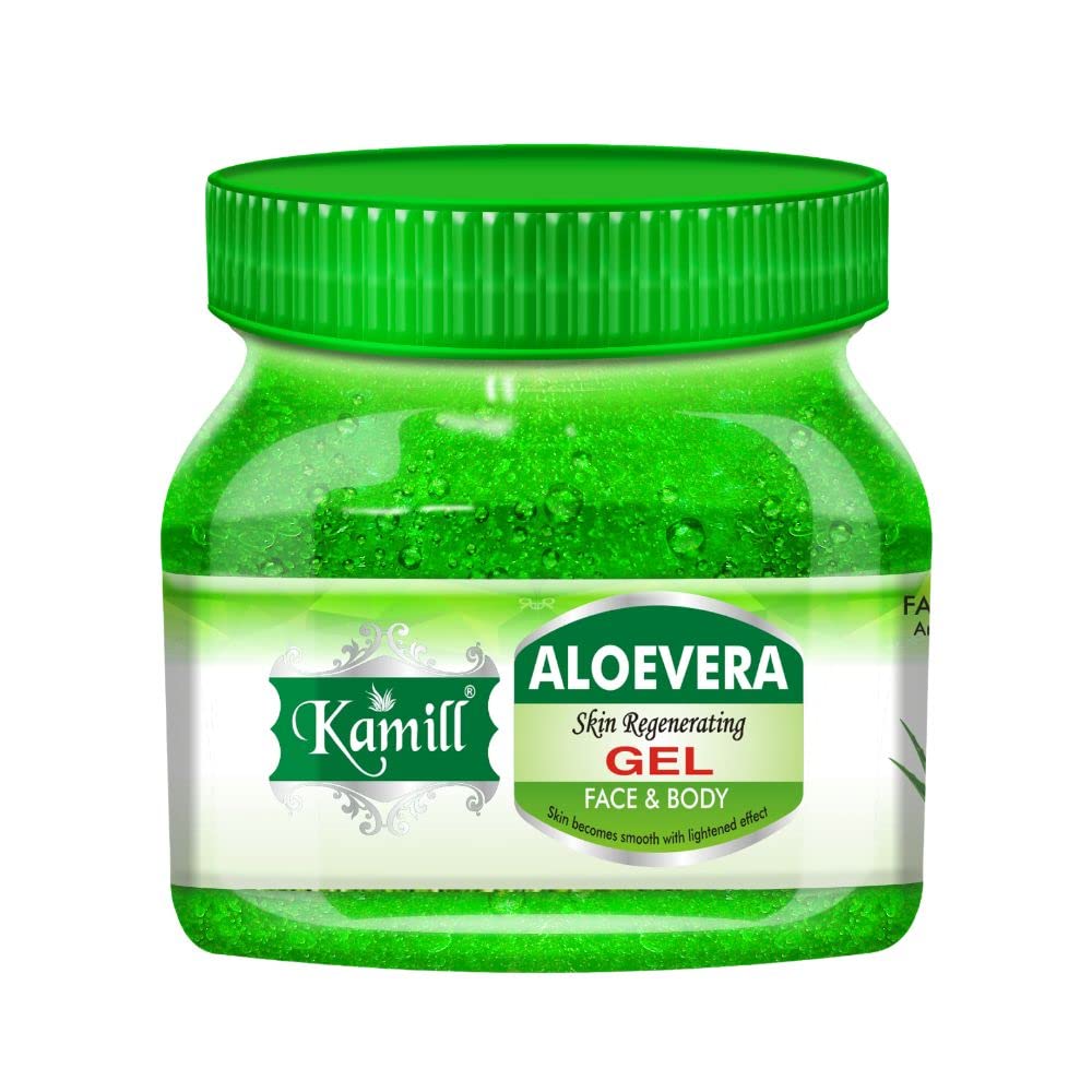 Kamill 99% Pure Aloe Vera Gel for Face & Body - 500g | Natural Moisturizer for Glowing Skin | Paraben-Free Skincare for Men & Women | Soothes Sunburn & Hydrates Dry Skin | Perfect for After-Sun Care & Daily Skincare Routine