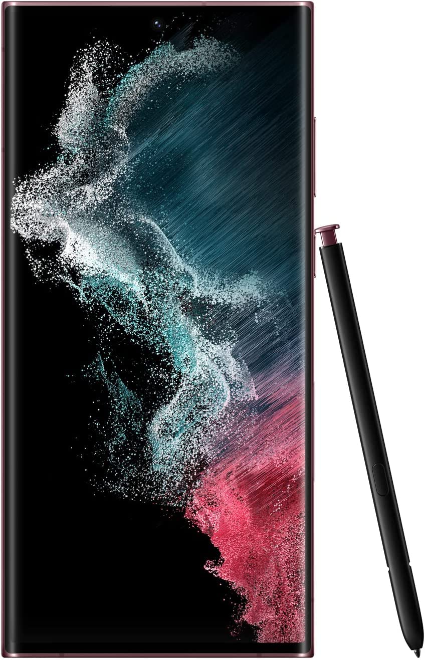 SAMSUNG Galaxy S22 Ultra 5G Smartphone - US Version 512GB Burgundy (Renewed) for Verizon | Premium Android Phone with S Pen, 108MP Camera & Long Battery Life | Perfect for Business Professionals & Mobile Gaming