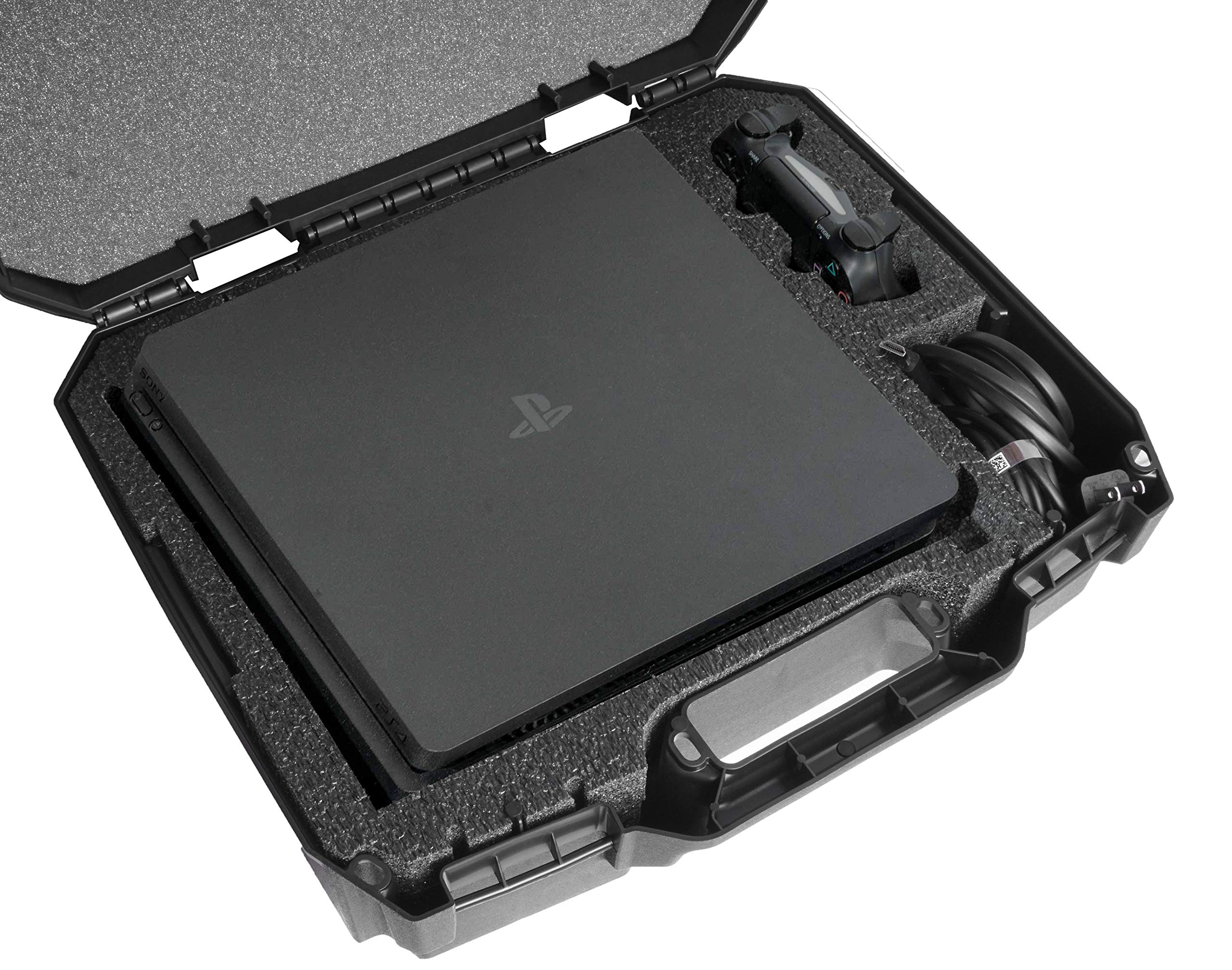 Case Club Protective Carry Case for Playstation 4 & PS4 Slim - Pre-Cut Foam Interior | Perfect for Travel, Gaming Events & Safe Storage