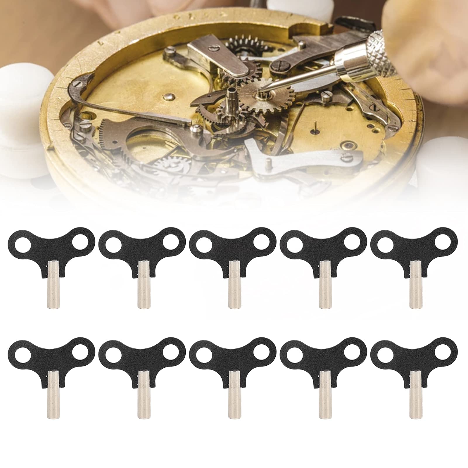 Professional Clock Winding Key for Mechanical Desk Clocks - Watch Repair Tool with Ergonomic Handle - Perfect for Watchmakers, Clock Collectors & Antique Restoration